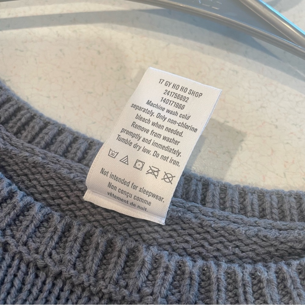 Girls Gymboree Grey & White Polar Bear Long Knit Sweater Dress - Picture 7 of 12